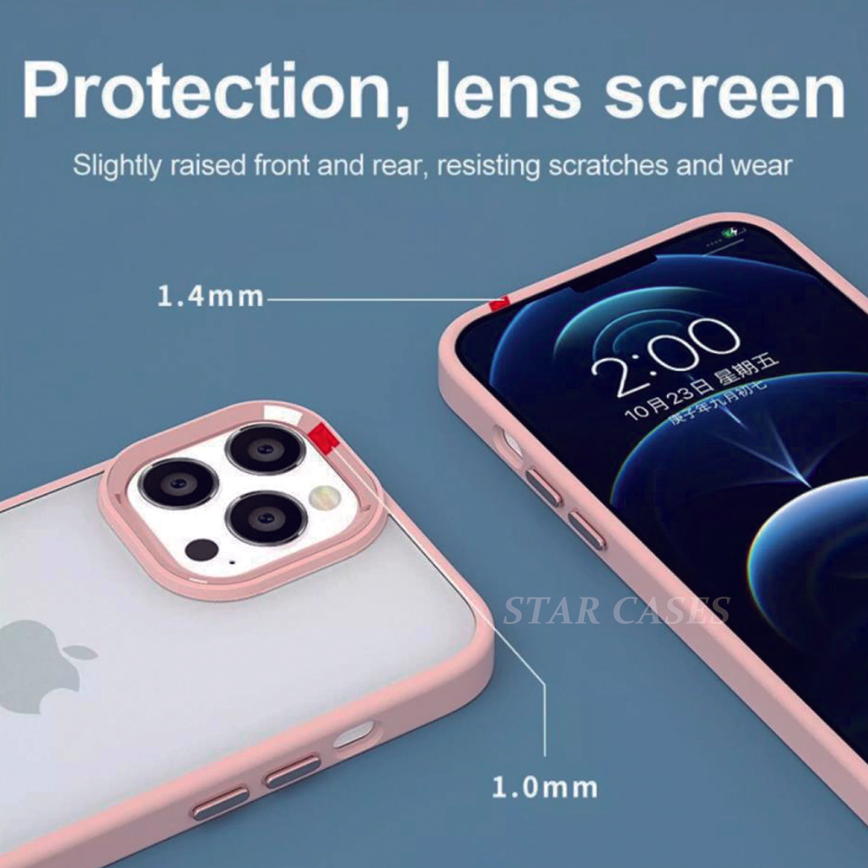 iPhone 15 Hybrid Metal Camera Transparent Case