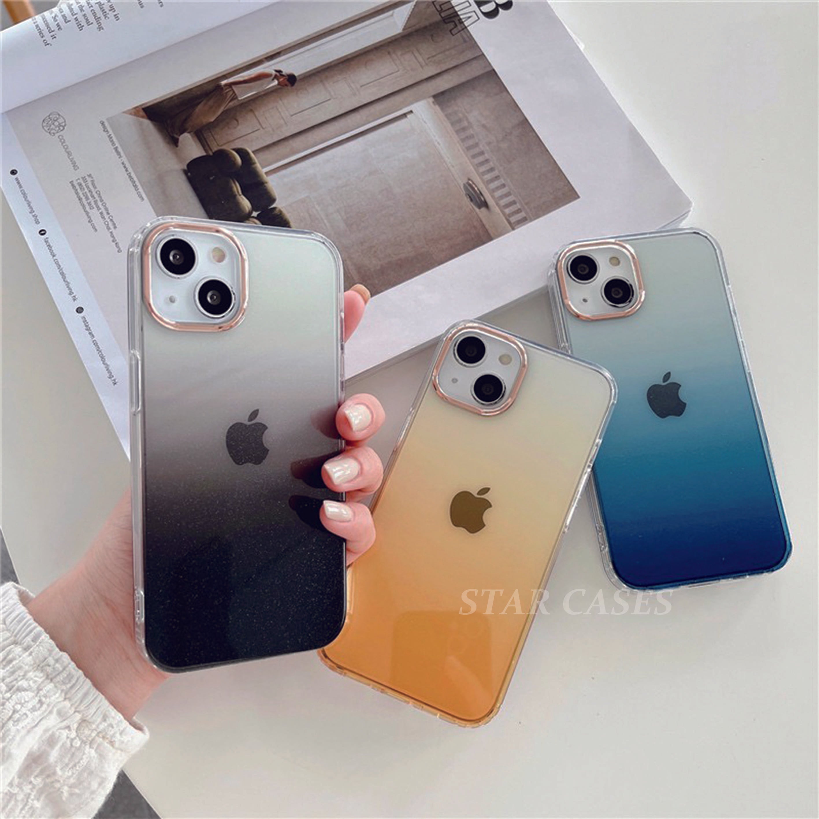 iPhone 14 Gradient Color Sparkling  Case