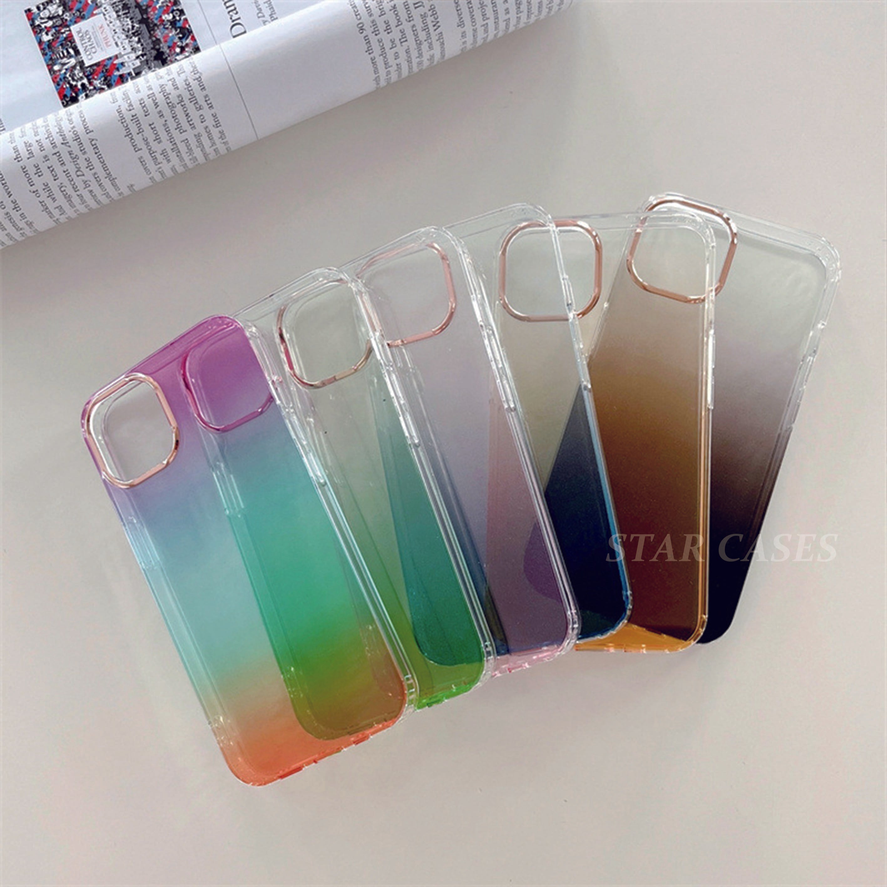 iPhone 14 Pro Gradient Color Sparkling  Case