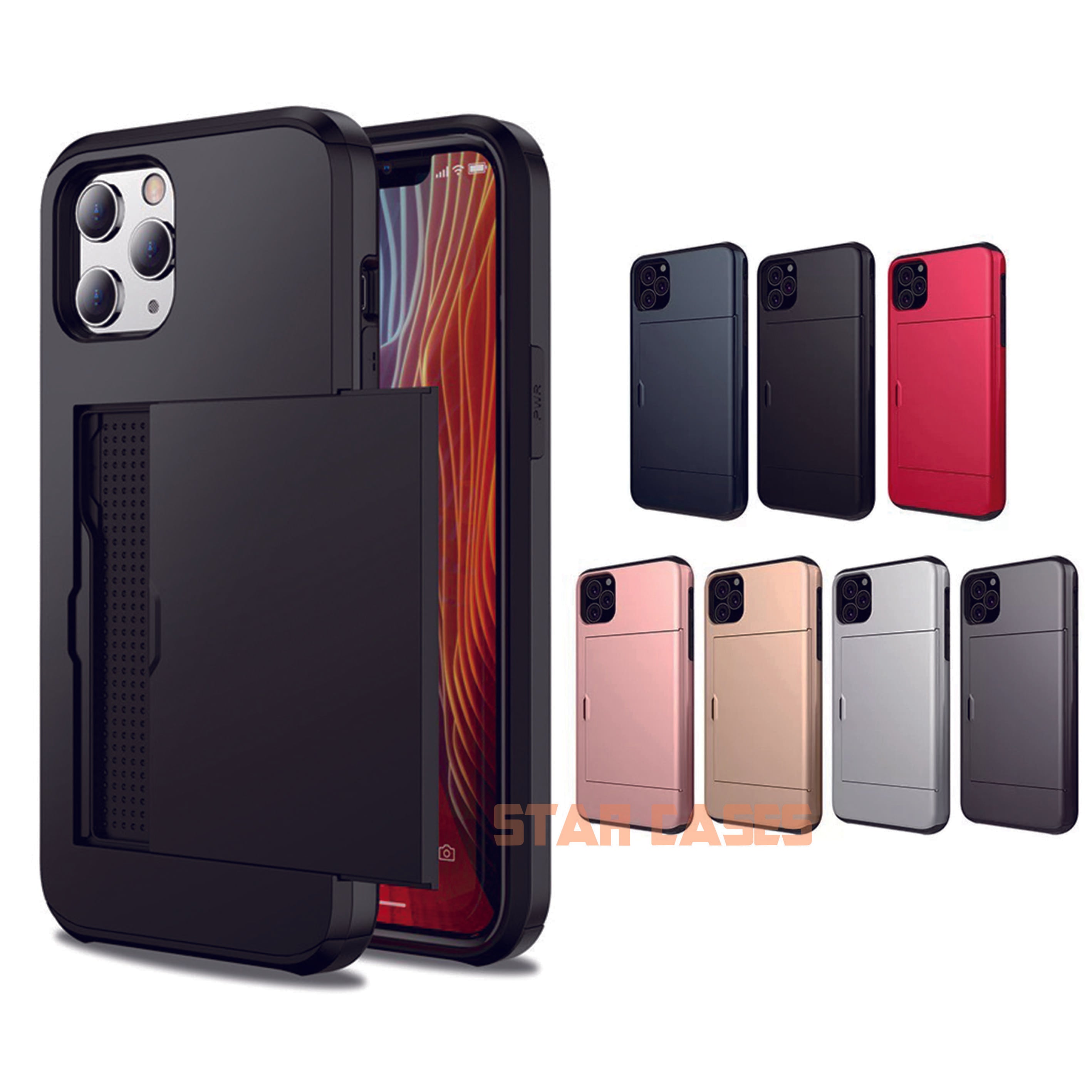 iPhone Xs Max Heavy Duty Back Slide Card Case