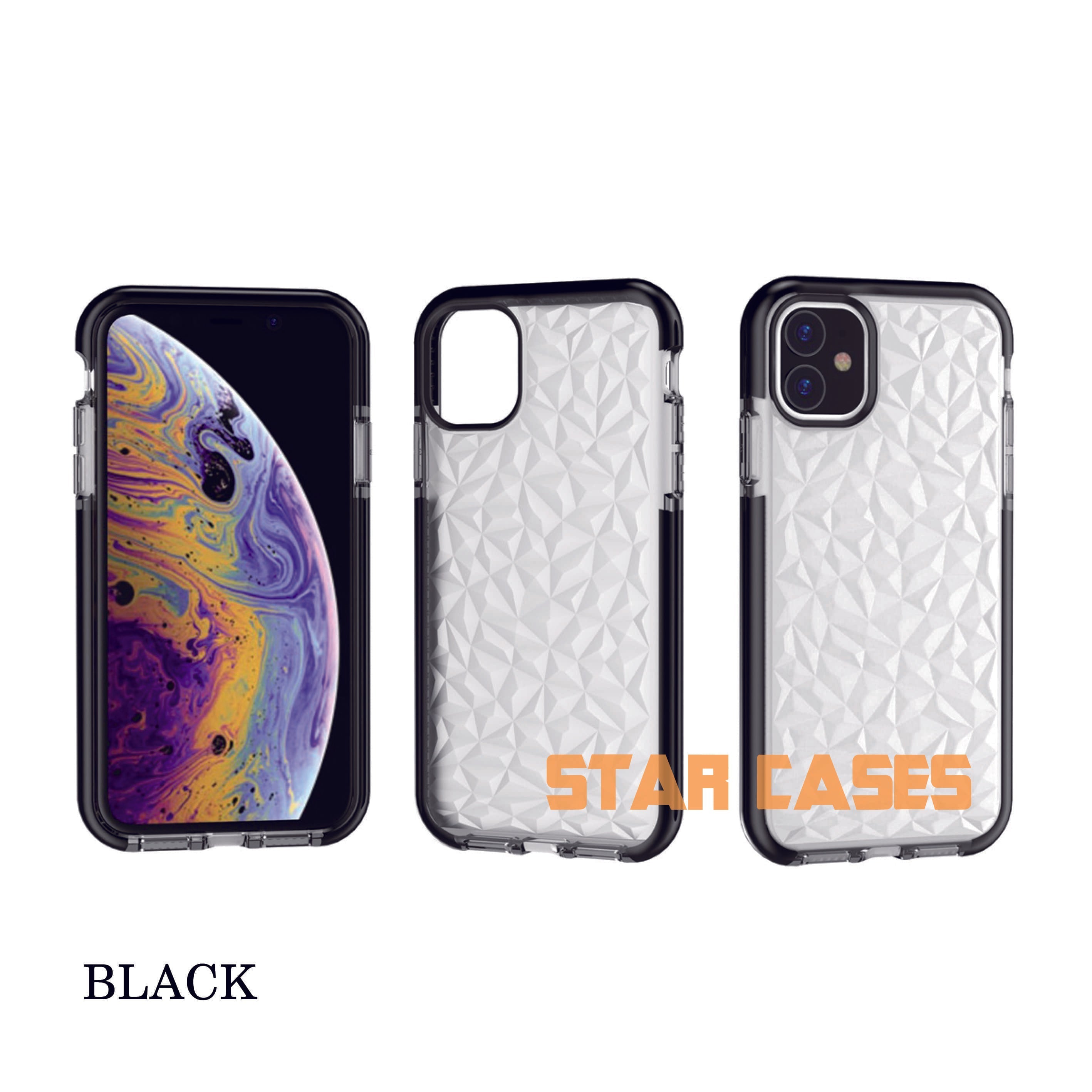 iPhone Xs Max Triangle Diamond Shockproof Case