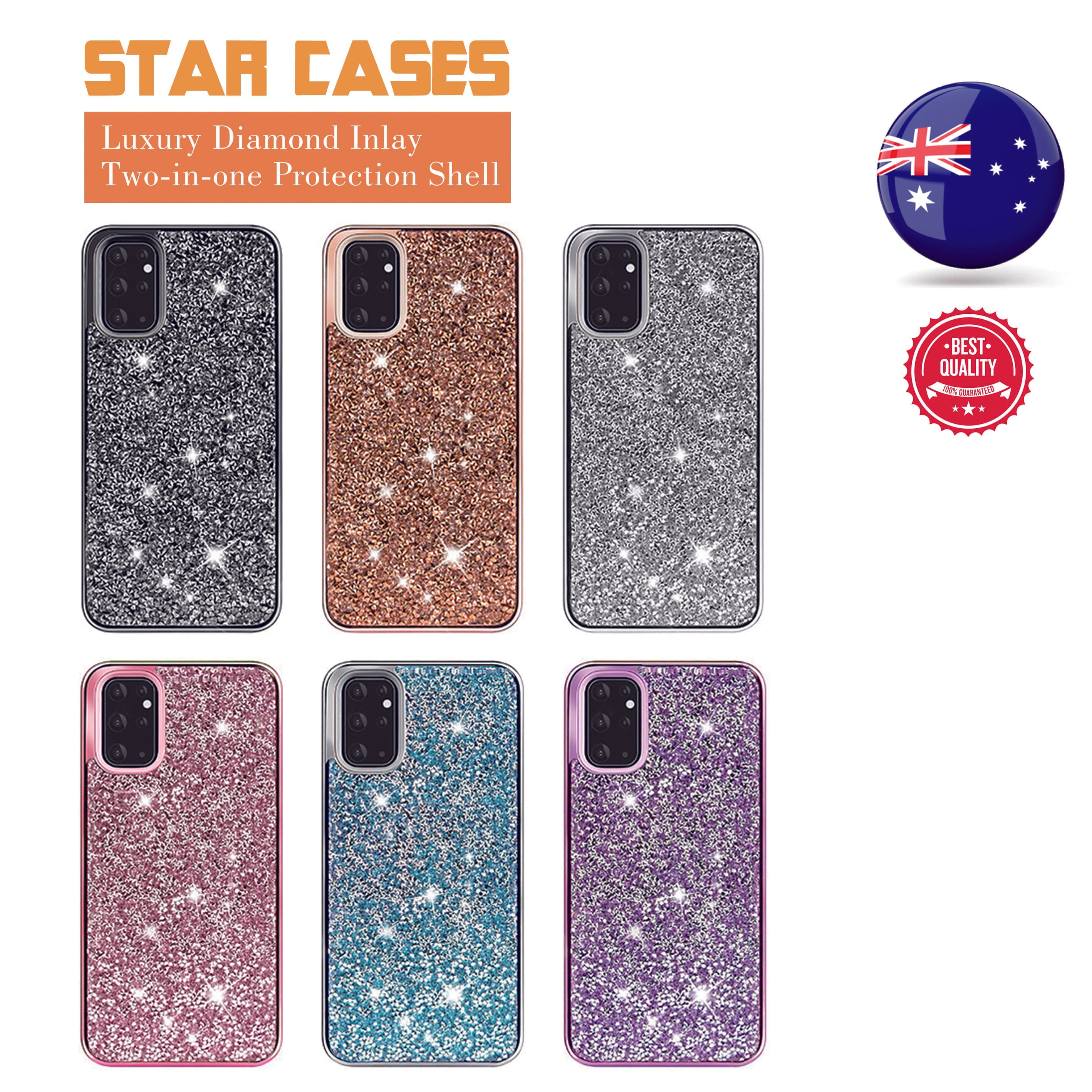 Samsung S10e Sparkling Diamond Shockproof Hard Case