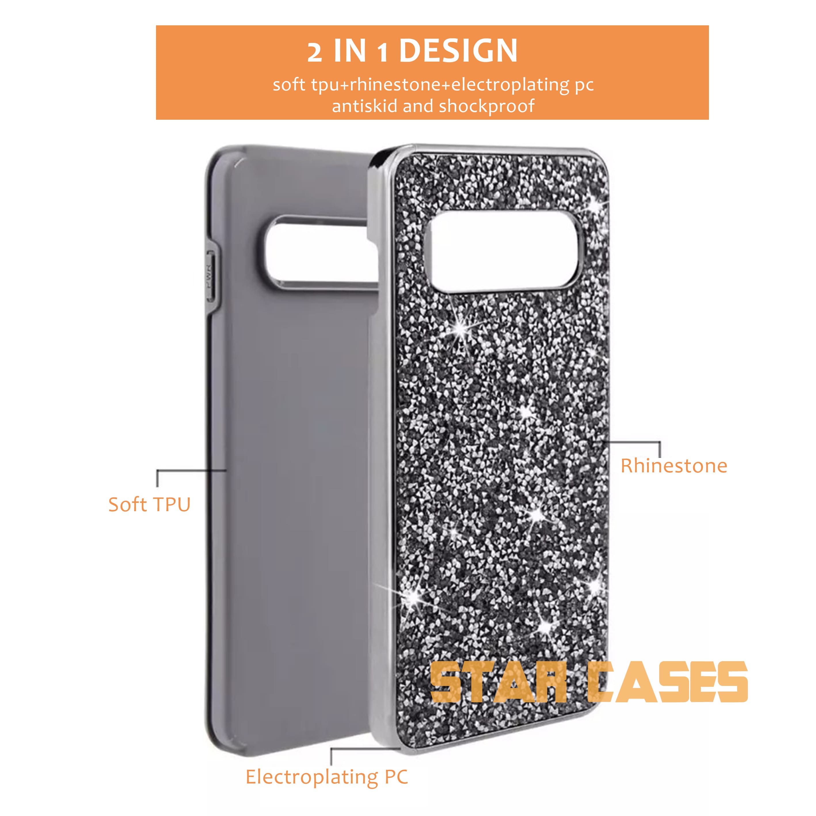 Samsung S22 Plus Sparkling Diamond Shockproof Hard Case
